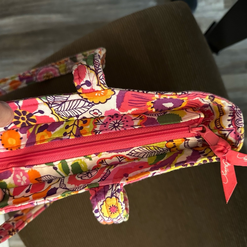 Vera Bradley Colorful Floral Tote Bag - Pink and Orange - Picture 5 of 6
